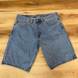 Levi's 405 Jean Shorts Mens 34 Jorts 10" Classic Blue Straight Leg